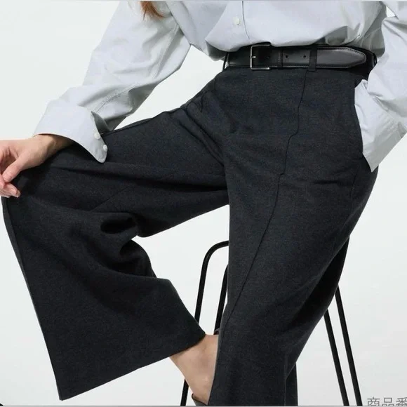 Uniqlo Brushed Jersey Wide Pants - Picture 4 of 8